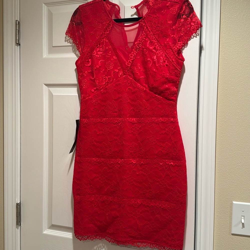 Bebe red bodycon NWT dress